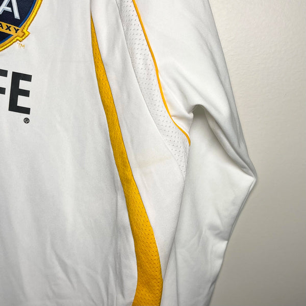 David Beckham Los Angeles Galaxy 2007/08 Long Sleeve Home Soccer Jersey XL
