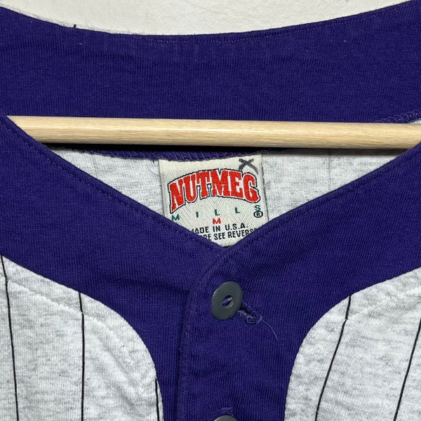 Vintage 1990s Charlotte Hornets Basketball Henley Tee Shirt M