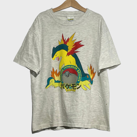 Vintage 2000 Cyndaquil Typhlosion Quilava Pokemon Shirt Youth M