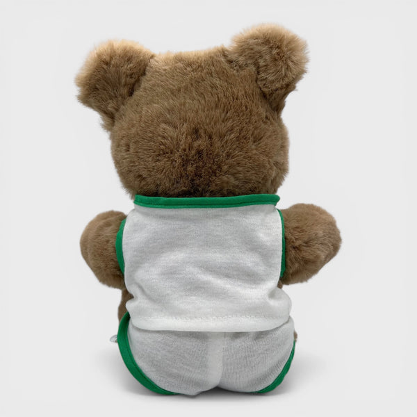 Vintage 1980s Boston Celtics Basketball Teddy Bear 9” Plush Doll