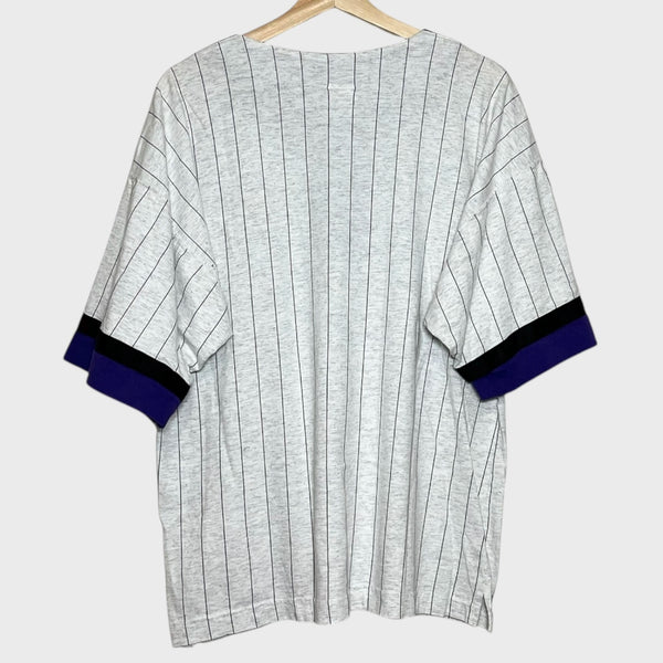 Vintage 1990s Charlotte Hornets Basketball Henley Tee Shirt M