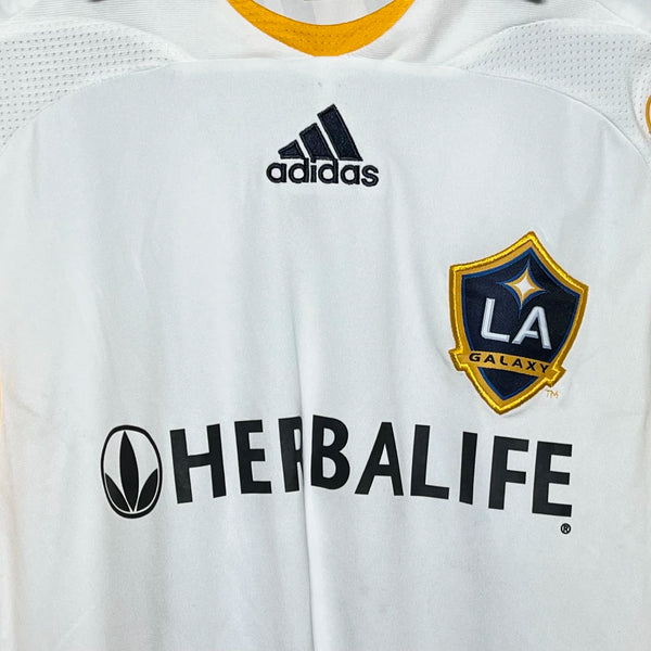David Beckham Los Angeles Galaxy 2007/08 Long Sleeve Home Soccer Jersey XL