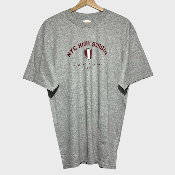 Vintage NYC High School Soccer Classic 2001 Big Swoosh Tee Shirt L