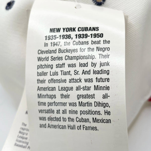 Vintage 1990s New York Cubans Negro Leagues Fitted Hat 7 1/4
