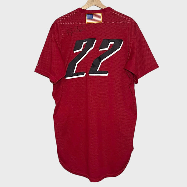 Vintage Salem Keizer Volcanoes Game Worn Autographed Baseball Jersey XL