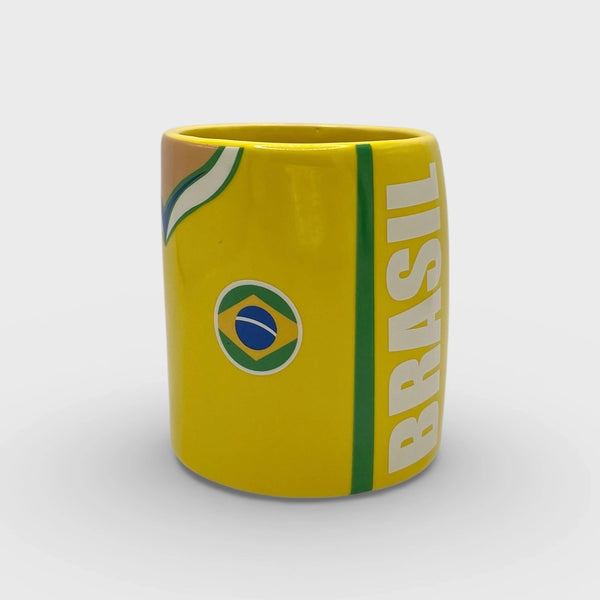 Vintage Brazil Soccer Jersey Ceramic Mug