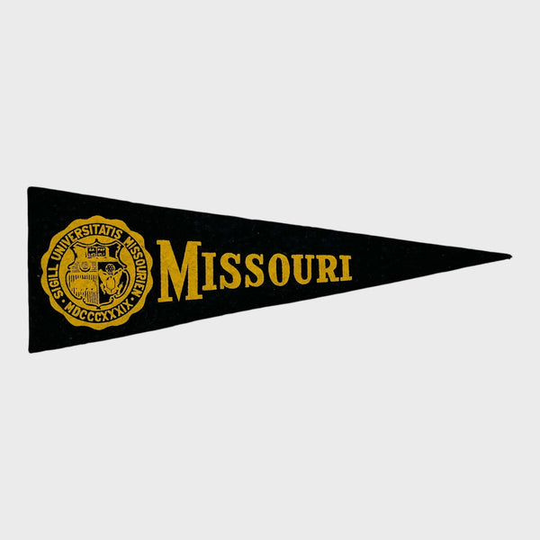 Vintage 1950s Missouri Tigers Mini Pennant