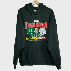 Oregon Ducks / Ohio State Buckeyes 2010 Rose Bowl Football Hoodie 2XL