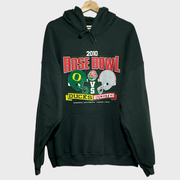 Oregon Ducks / Ohio State Buckeyes 2010 Rose Bowl Football Hoodie 2XL