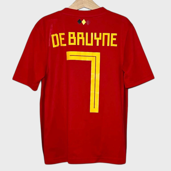 Kevin De Bruyne Belgium 2018 World Cup Home Soccer Jersey Youth S