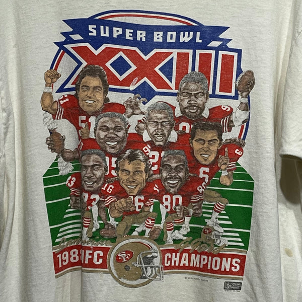 Vintage San Francisco 49ers Caricature Shirt Super Bowl XXIII XL