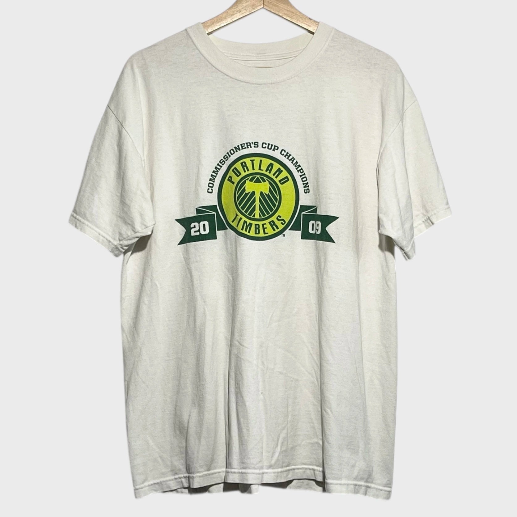 Vintage Portland Timbers 2009 Commissioner’s Cup Champions Tee Shirt L