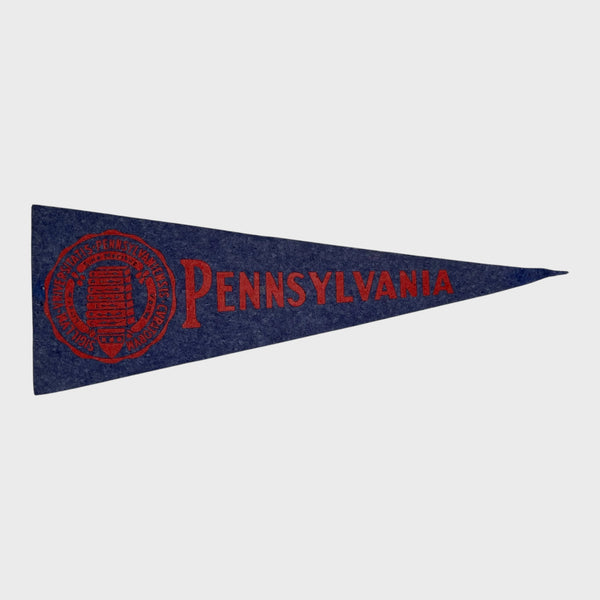 Vintage 1950s Penn Quakers Mini Pennant