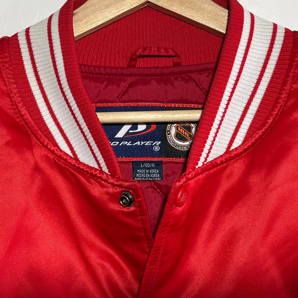 Vintage Detroit Red Wings Hockey Satin Jacket L