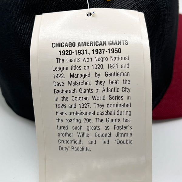 Vintage 1990s Chicago American Giants Negro Leagues Fitted Hat 7 1/4