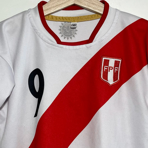 Paolo Guerrero Peru 2014 World Cup Home Soccer Jersey Youth XS