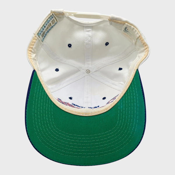 Vintage 1990s New York Rangers Hockey Script Snapback Hat