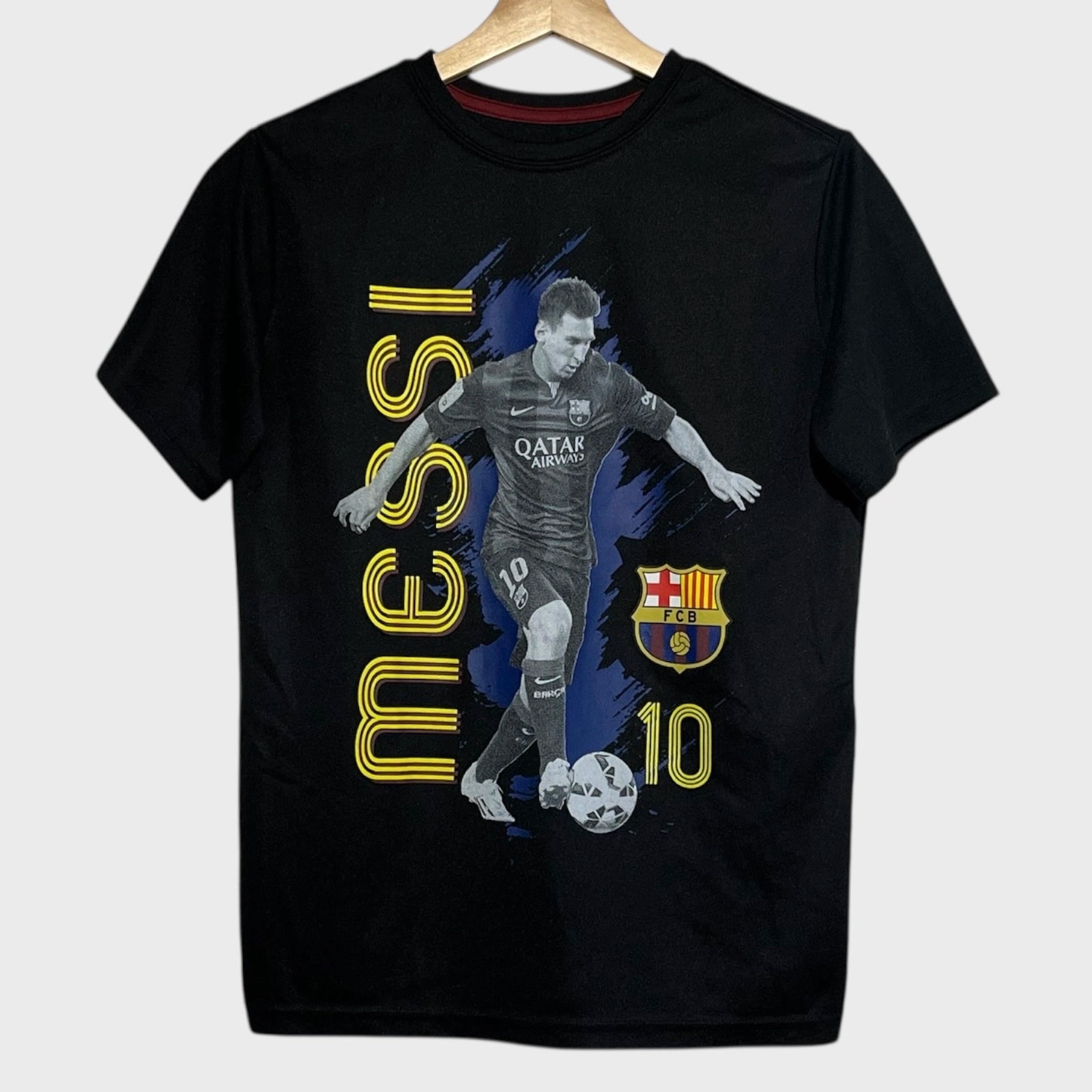 Lionel Messi FC Barcelona Soccer Tee Shirt Youth L