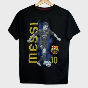 Lionel Messi FC Barcelona Soccer Tee Shirt Youth L