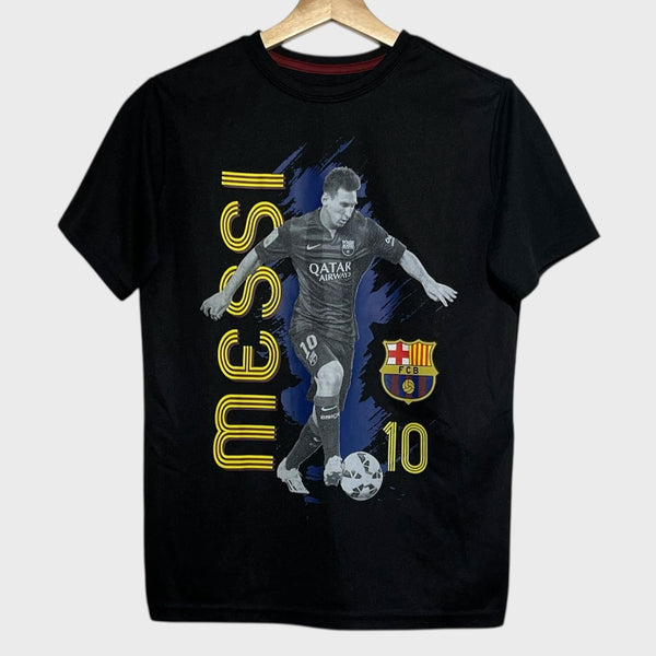 Lionel Messi FC Barcelona Soccer Tee Shirt Youth L