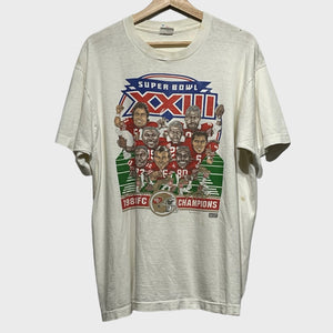 Vintage San Francisco 49ers Caricature Shirt Super Bowl XXIII XL
