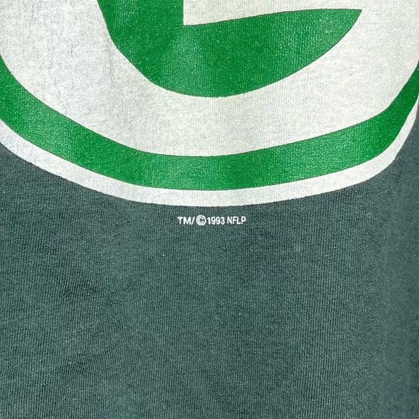 Vintage 1990s Green Bay Packers Football Big Print Tee Shirt L