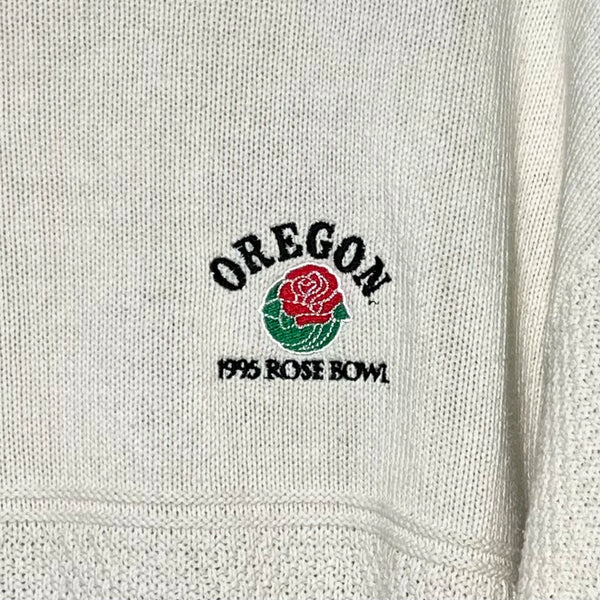 Vintage Oregon Ducks Football 1995 Rose Bowl Knit Sweater M