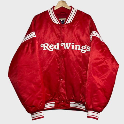 Vintage Detroit Red Wings Hockey Satin Jacket L