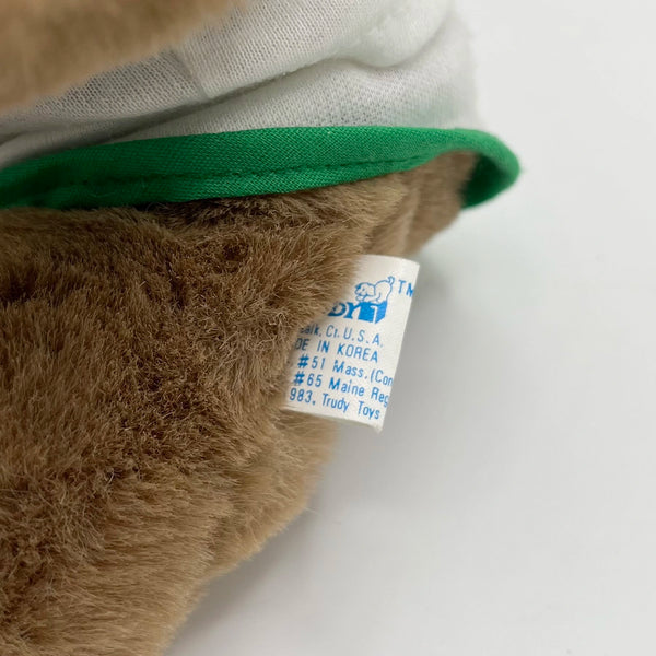 Vintage 1980s Boston Celtics Basketball Teddy Bear 9” Plush Doll