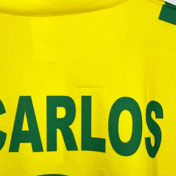 Vintage Roberto Carlos Brazil Home Soccer Jersey M/L