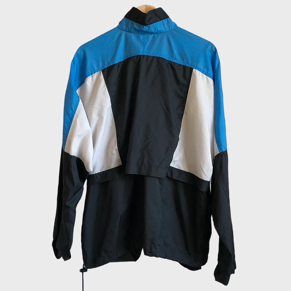 Vintage Black & Blue Windbreaker Jacket M