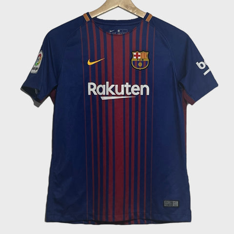 2017/18 FC Barcelona Home Jersey Youth L