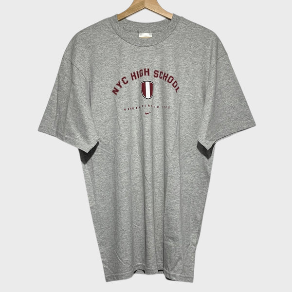 Vintage NYC High School Soccer Classic 2001 Big Swoosh Tee Shirt L
