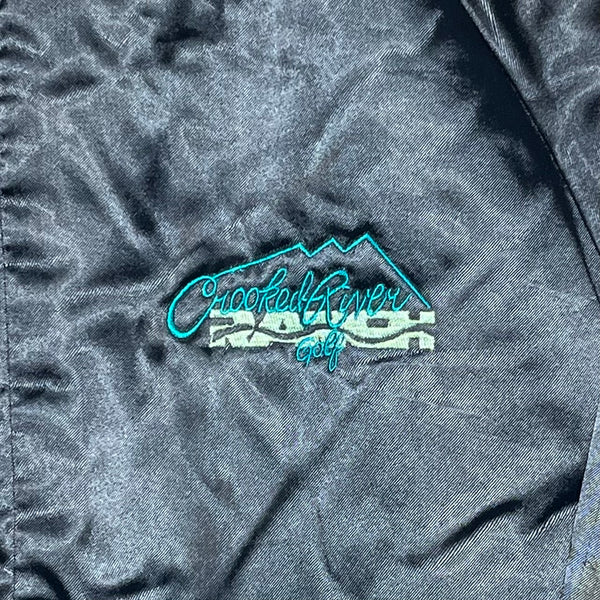 Vintage 1980s Crooked River Ranch Golf Course Satin Jacket L