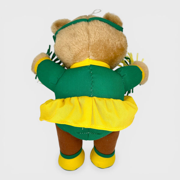 Vintage 1990s Oregon Ducks Cheerleader Bear 7” Plush Doll