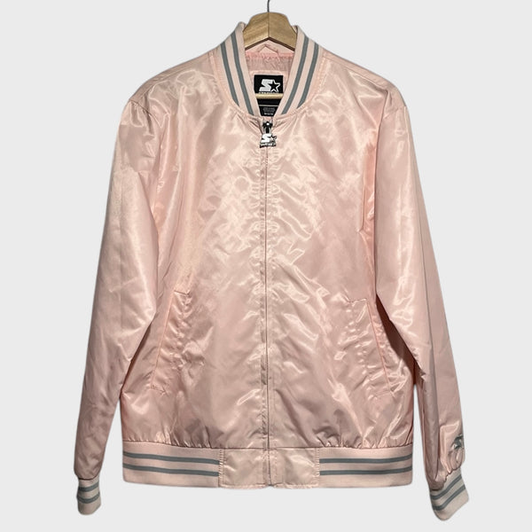 Starter Pink Satin Jacket M