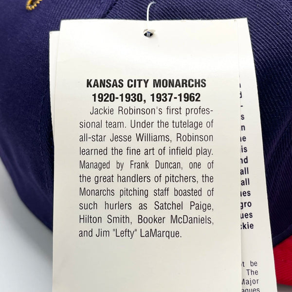 Vintage 1990s Kansas City Monarchs Negro Leagues Fitted Hat 7 1/4
