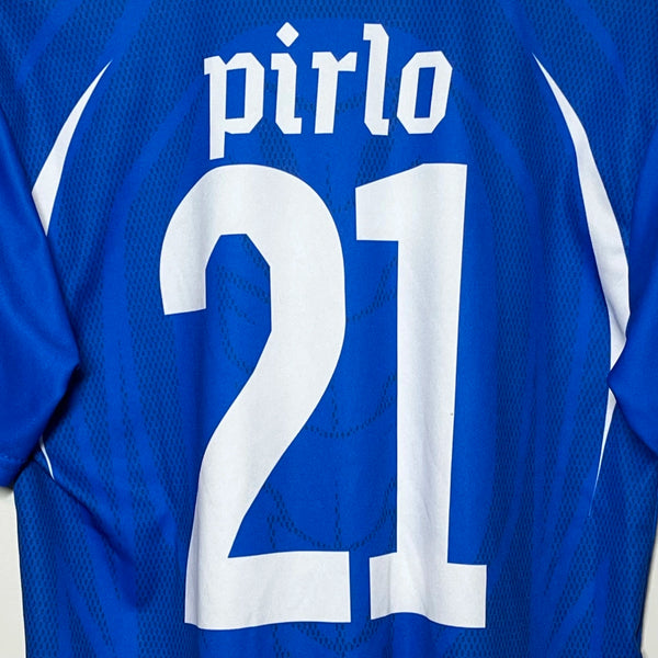 Vintage Andrea Pirlo Italy Home Soccer Jersey S