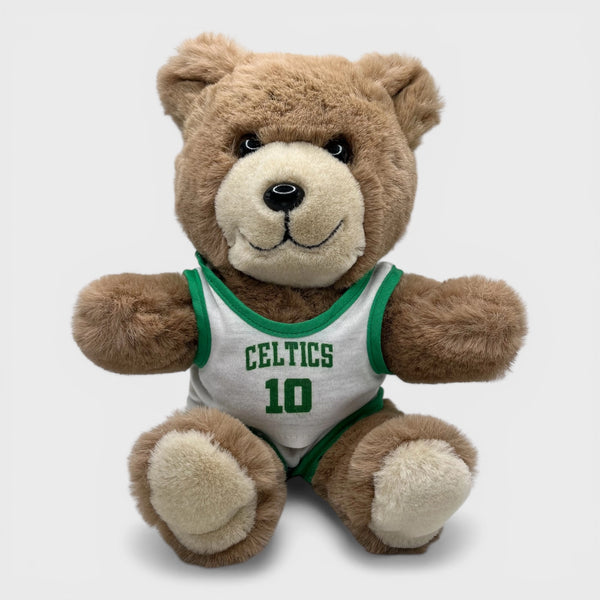 Vintage 1980s Boston Celtics Basketball Teddy Bear 9” Plush Doll