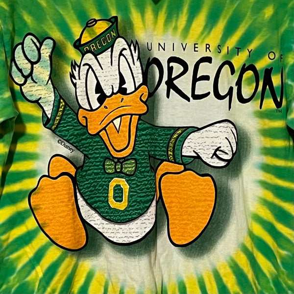 Vintage Oregon Ducks Tie Dye Shirt S