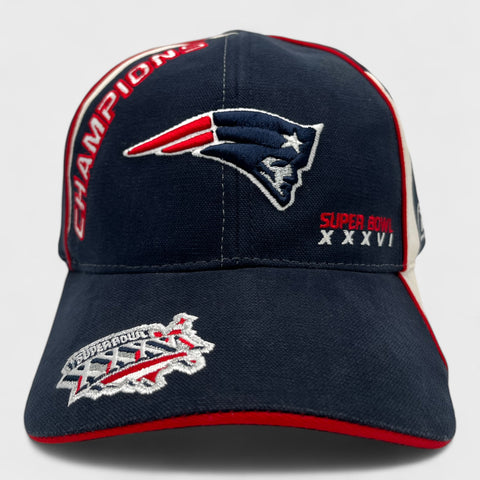 Vintage 2002 New England Patriots Super Bowl XXXVI Champions Strapback Hat