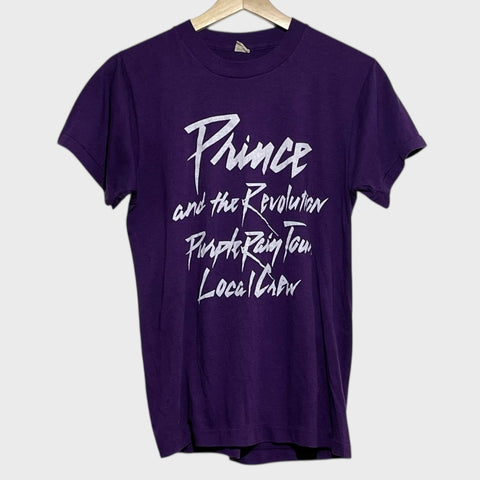Vintage 1984 Prince And The Revolution Purple Rain Tour Local Crew Tee Shirt M