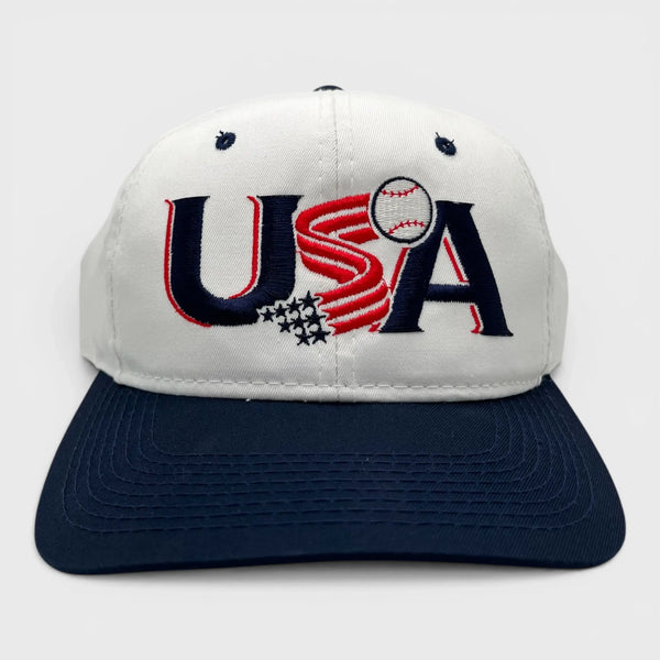 Vintage 1990s USA Baseball Snapback Hat
