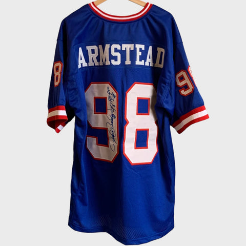 Vintage Jessie Armstead New York Giants Autographed Jersey