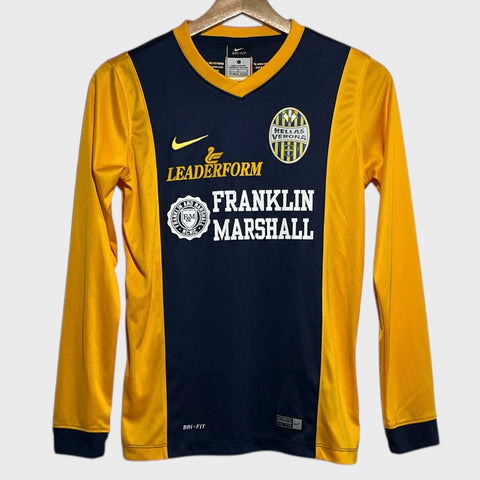 Hellas Verona 2014/15 Long Sleeve Home Soccer Jersey Youth L