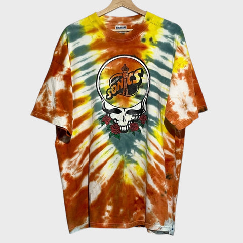 Vintage Seattle SuperSonics Grateful Dead Tie Dye Tee Shirt 2XL