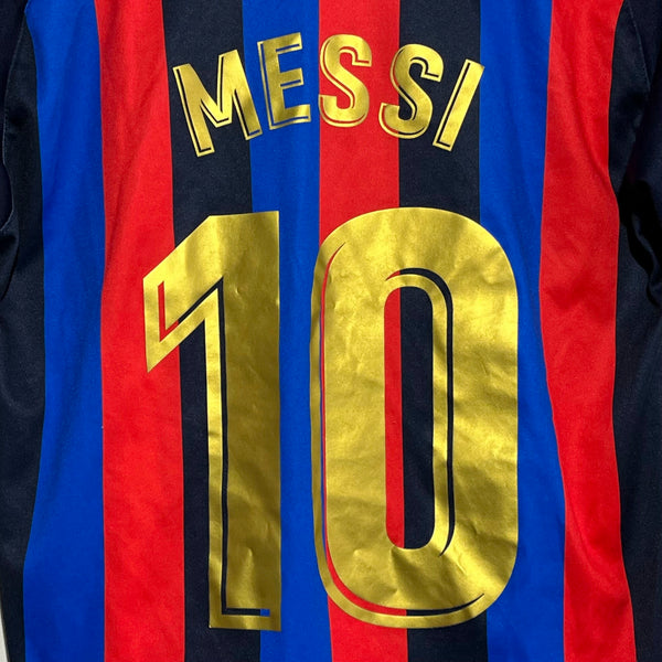 Lionel Messi FC Barcelona Home Soccer Jersey Youth L
