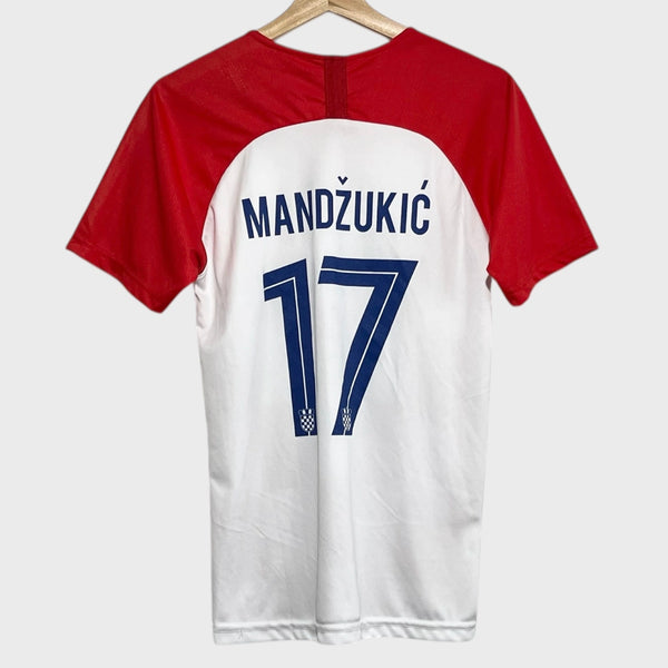 Mario Mandzukic Croatia Home Soccer Jersey Youth L