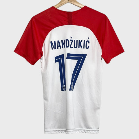 Mario Mandzukic Croatia Home Soccer Jersey Youth L