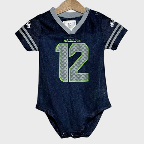 #12 Fan Seattle Seahawks Football Jersey Onesie Infant 18M